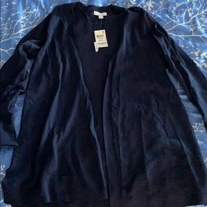 Brand new navy blue open sweater